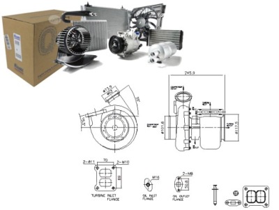 Турбонагнетатель scania 4 p g r t dc12.01-dt12.14 05.95- nissens фото №1