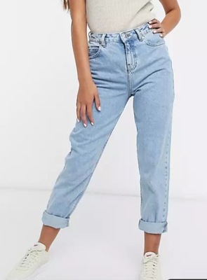 PETITE SPODNIE DAMSKIE JEANSY MOM JEANS 34/28 1VAB