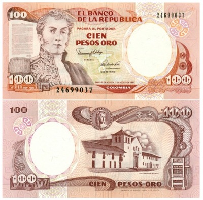 KOLUMBIA 100 pesos 1991 P-426A UNC