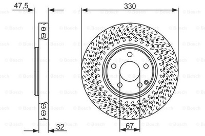 DISCS BRAKE FRONT BOSCH 0 986 479 334  