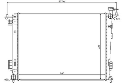 Nissens радіатор двигуна hyundai ix35 kia sportag фото №1