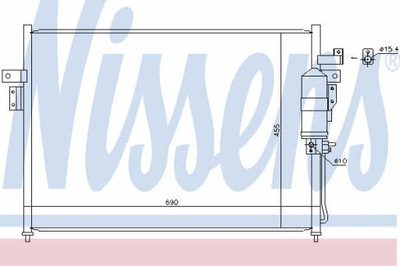 RADUADOR DE ACONDICIONADOR NISSENS 940445  