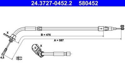 LYNAS STABDŽIO RANKINIO DB GAL. W169/W245 04-12 LE 24.3727-0452.2 