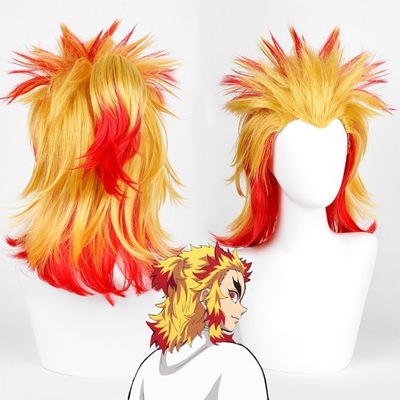 Cosplay wig Anime Demon Slayer Rengoku Kimetsu No