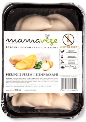 PIEROGI Z SEREM I ZIEMNIAKAMI BEZGLUTENOWE 275 g - MAMA VEGE MAMA VEGE