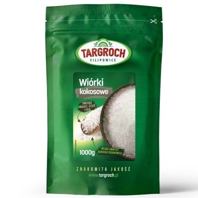 WIÓRKI KOKOSOWE 1KG NATURALNE BEZ SO2 KOKOS GRUBE