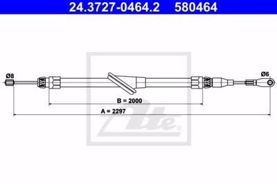 24.3727-0464.2/ATE CABLE HAM.PRZOD  