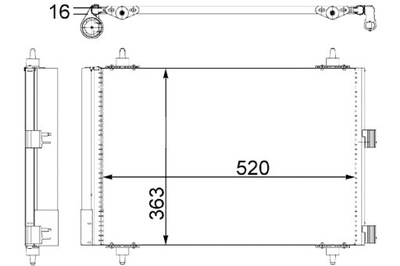 MAHLE КОНДЕНСАТОР КОНДИЦІОНЕРА CITROEN BERLINGO BERLINGO MINIVAN XSARA