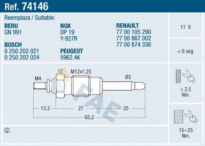 PLUG ZAROWA FAE 74146 - milautoparts-fr.ukrlive.com