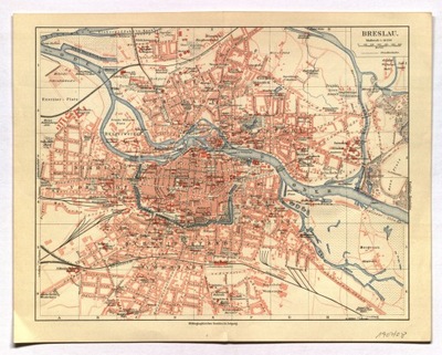 WROCŁAW. Plan miasta koniec XIX wieku