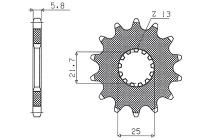 SUNF325-14 SUNSTAR KRUMPLIARATIS PAVAROS PRIEK. MOTO. SUNSTAR 