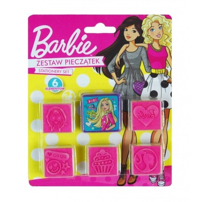 BARBIE pieczątki 6 elemetów