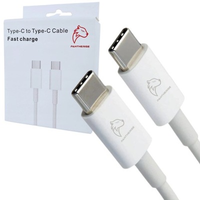 Kabel Pantherise USB typ C - USB typ C 1m biały USB-C -> USB-C WYTRZYMAŁY