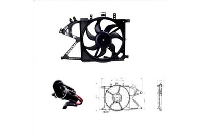 Tyc вентилятор радіатора з корпус opel combo, c фото №1