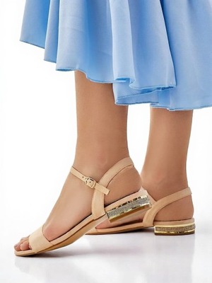 BEŻOWE SANDAŁY DAMSKIE ARONIES 38