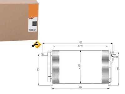 Nrf 35851 конденсатор, кондиціонер фото №1