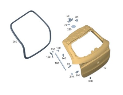 Крышка багажника задняя багажника mercedes eqa h243 фото №1