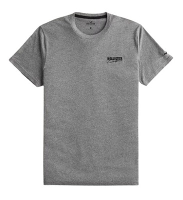 t-shirt Abercrombie&Fitch koszulka XL szary melanż