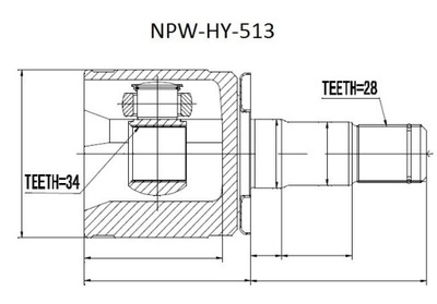 HYUNDAI 51611H1000 LANKSTAS VIDINIS KAIRYSIS 