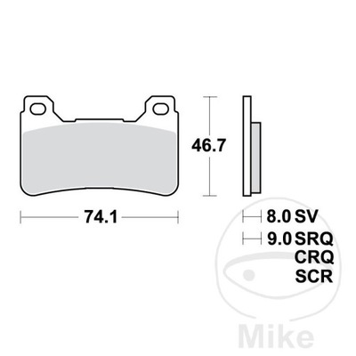 ZAPATAS DE FRENADO PARTE DELANTERA TRW MCB755SRT  