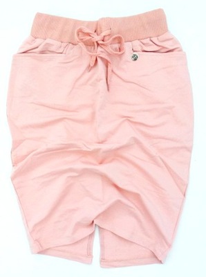 Włoska dresowa pudrowa różowa spódnica dres Xs/S