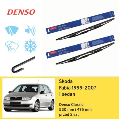 ESCOBILLAS PARTE DELANTERA PARA SKODA FABIA 1 BERLINA (1999-2007) DENSO  