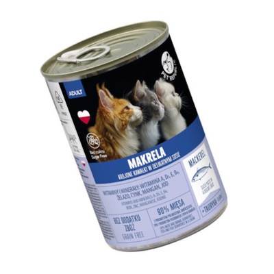 Pet Republic mokra karma dla kotów ADULT kawałki z makrelą 400g