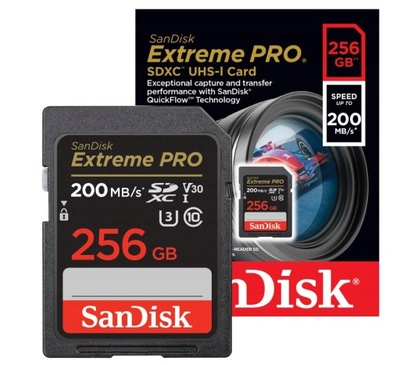 KARTA SANDISK EXTREME PRO SDXC 256GB 200/140 MB/s
