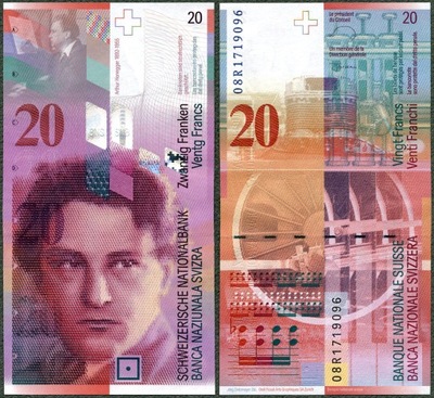 Szwajcaria - 20 franków 2008 * P68e * A. Honegger