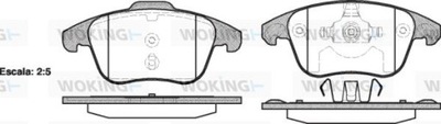 WOKING P13493.00 COMPLET DE SABOTS DE FREIN HAMULCOWYCH, FREINS TARCZOWE - milautoparts.fr