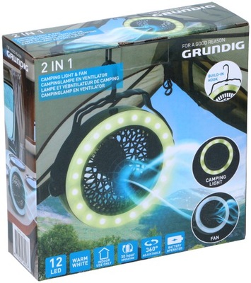 LAMPA kempingowa LED z wentylatorem GRUNDIG