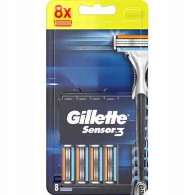 Gillette sensor 3 wkłady ostrza 8szt