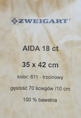 Kanwa tkanina haftu ZWEIGART AIDA 18ct 35x42cm B