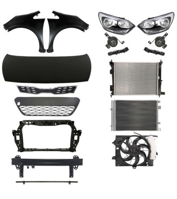 Kia rio 11-16 хетчбек капот крила pas лампа набір частини фото №1