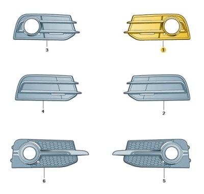 Решётка бампера перед левая audi a1 оригинал aso фото №1
