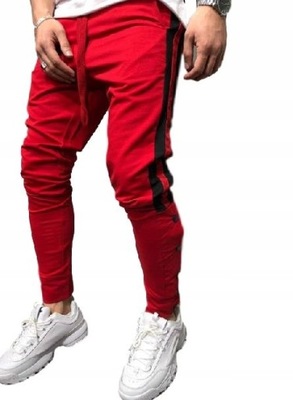 Męskie spodnie dresowe casual streetwear baggy XL