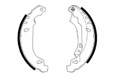 ZAPATAS DE TAMBOR DE FRENADO RENAULT CLIO II 98- BOSCH  