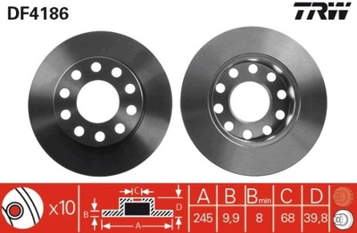 DISKU HAMULC. AUDI A4 00-08 GAL. 