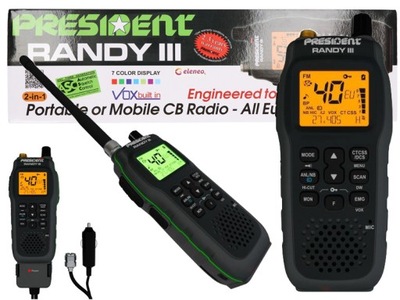 PRESIDENT RANDY III 3 CB RADIO PRZENOŚNE ASC BE5