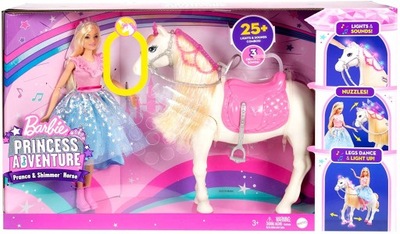 Lalka Barbie Koń Interaktywny Światło Dźwięk Matel
