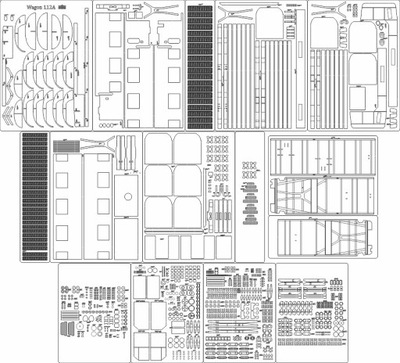 Wagon osobowy 112A - szkielet Angraf Model 1/25