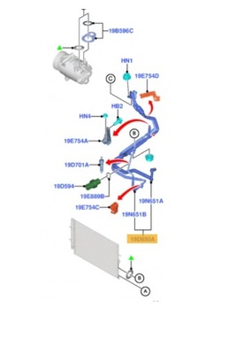 Ford transit tourneo custom 2014- шланг кондиционера фото №1