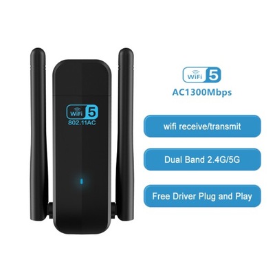 2.4G 5G AC1300Mbps Usb bezprzewodowa antena