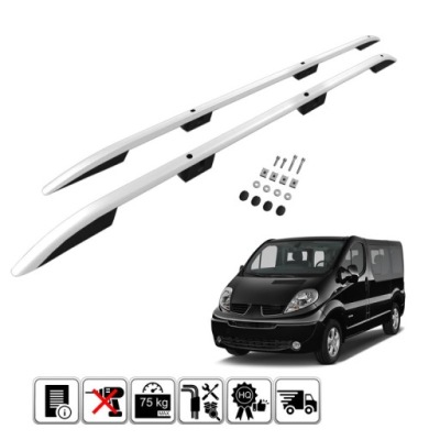 Рейлинги кровельные к renault trafic 03-2014 длинный l2 фото №1