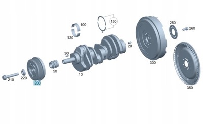 Оригінальні шків колінчастого вала mercedes-benz om642 фото №1