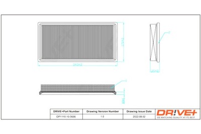 DRIVE+ FILTRO AIRE VOLVO 2.0B 95-04 V40  