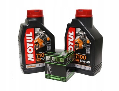 МАСЛО MOTUL 7100 10W40 2L + ФІЛЬТР МАСЛОU HIFLO HF139 4T LTR LTZ DRZ