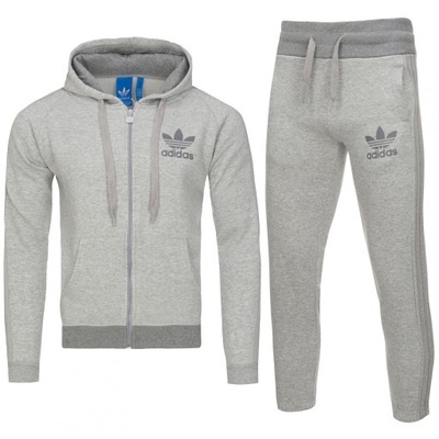 Adidas Originals męski sportowy szary dres komplet AB7587/AB7581 L