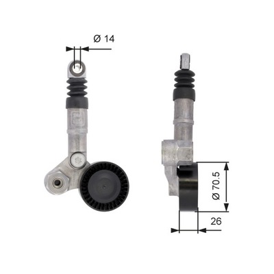 Ролик натяжителя ремень поликлиновый alfa romeo 159 brera spider 2.4d 09.05 фото №1
