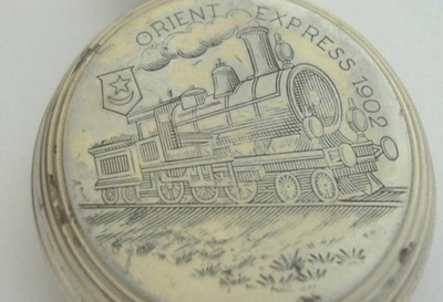 POCIĄG __ ORIENT EXPRESS railway watch __ 1902 rok __ kolejowy zegarek